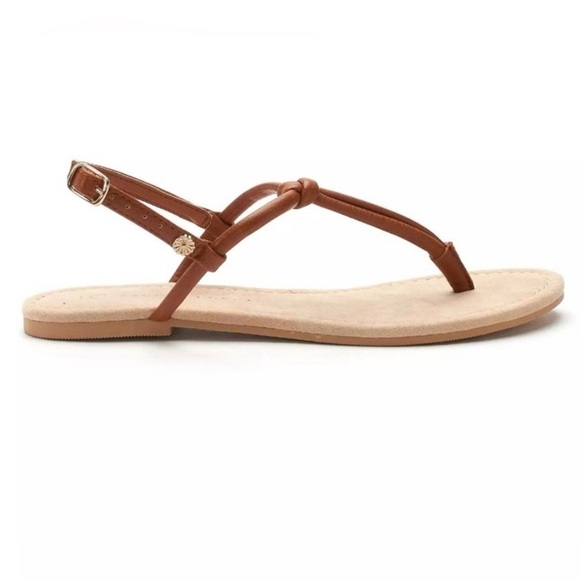 Lauren Conrad sandal with adjustable buckle Sz 9-10 tan/brown - Picture 1 of 9